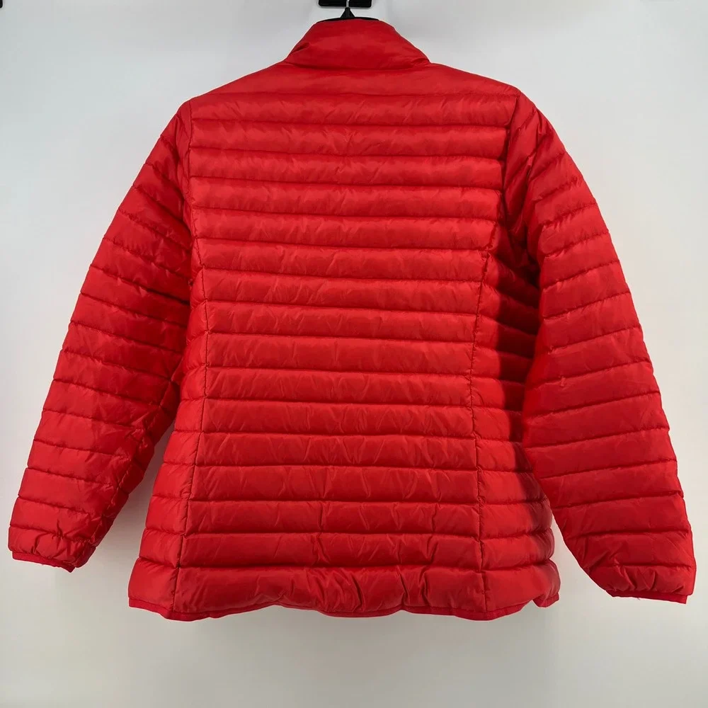 Cabelas‎ Mens 2XL Red Duck Down Puffer Jacket Full Zip Quilted L19JK684
